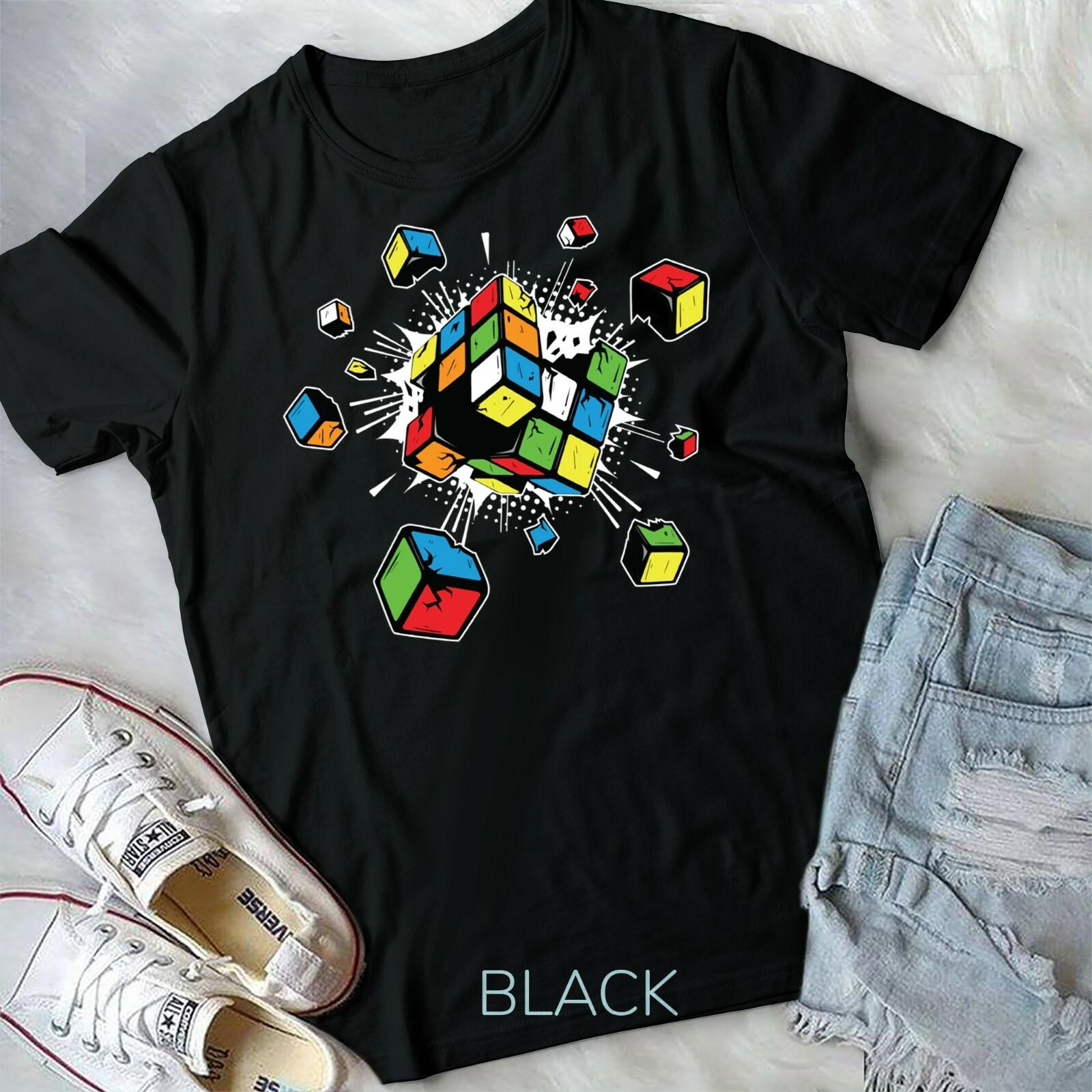 Exploding rubix rubiks rubics cube present gift for kids Unisex Youth T-shirt L