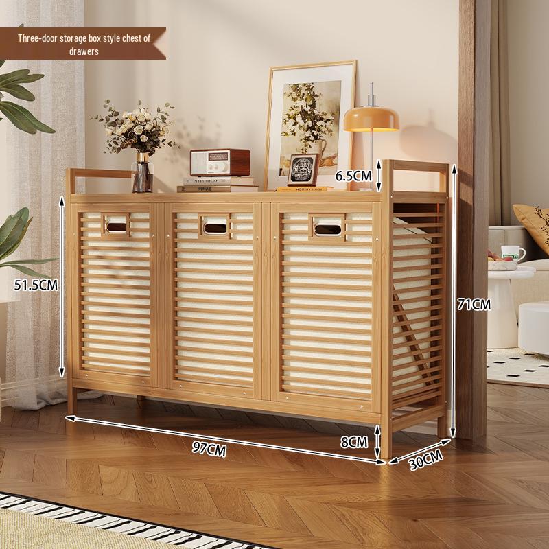 Multi-layer Bamboo Storage Cabinet for Bedroom: Toy and Clothes Organizer, Drawer and Shelf Unit