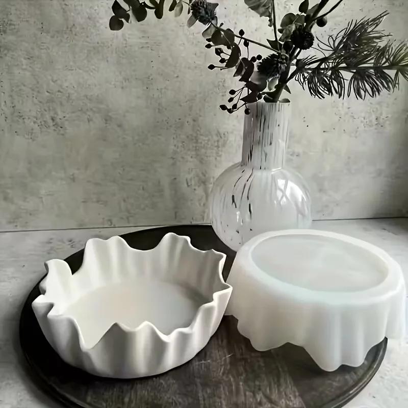 Large Lace Round Silicone Mold 2026 Latest Models for Epoxy Resin DIY Fruit Plate Storage Bowl Tray Creative Ornament Tray Mould