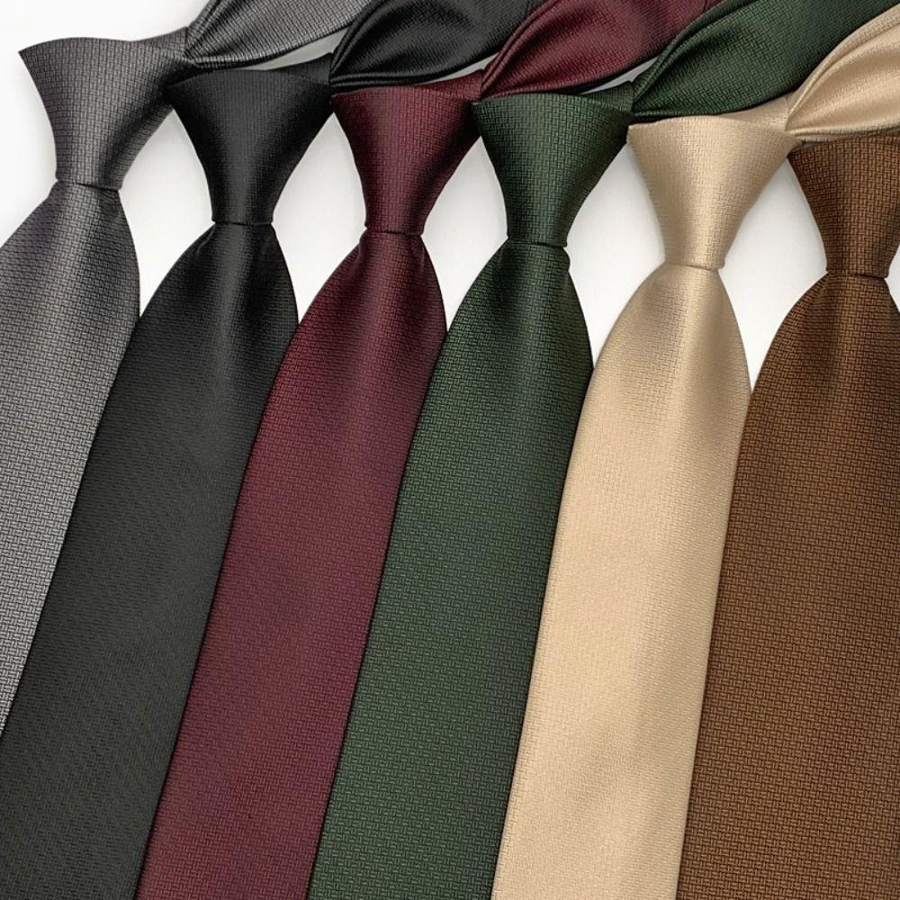 Solid Color Mens Necktie Trendy Gentlemen Men's Wedding Tie Classic Striped Neck Ties For Business
