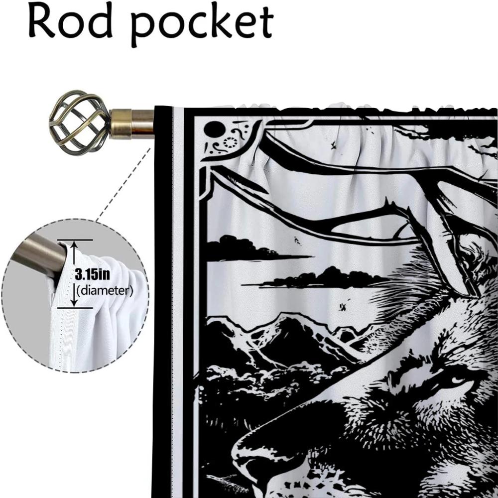 Home Interior Curtains for Living Room Deadly Tarot The Sun Tin Sign Blackout Curtains 2 Pieces Partition Window Curtain Shades