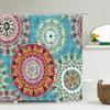 Bohemian Shower Curtains Retro Colorful Boho Printed Bath Curtain Polyester Fabric Home Decor Mosaic Shower Curtains with Hooks