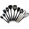 12 stk/sett Kjøkkenkokekar Silikon Kjøkkenutstyr Non-stick kokeverktøy Spatel Øse Eggevisper Spade Skje Suppe Bestikksett