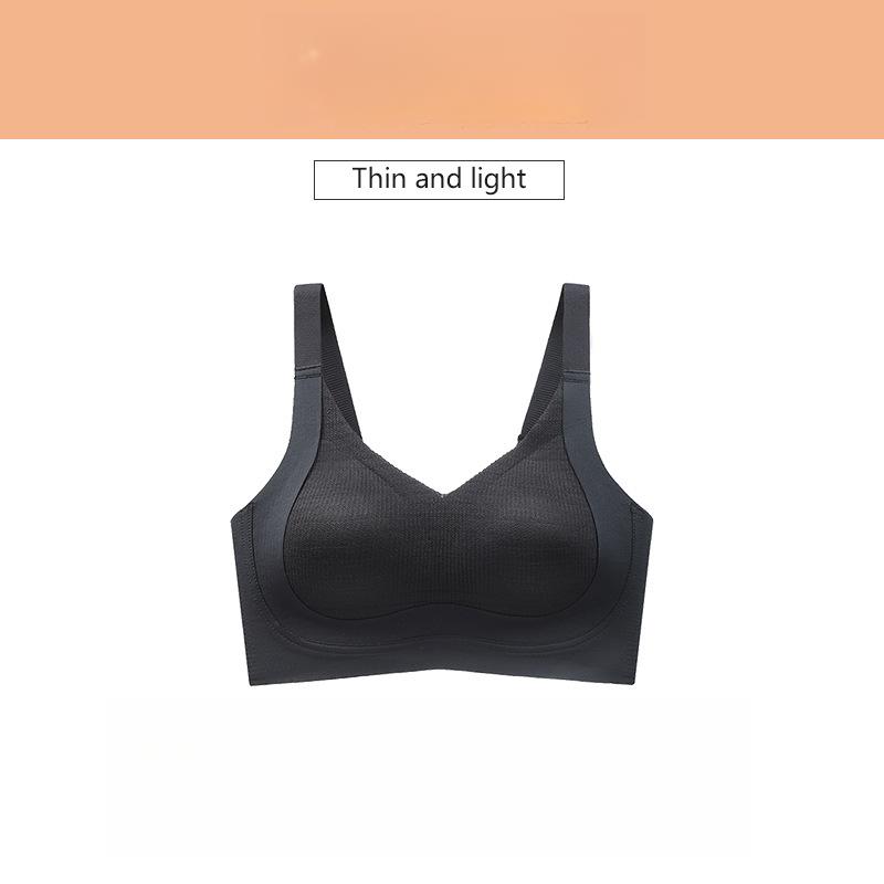 Red Bra Gathering Plus Size Bra for Women Anti Sagging Push Up Bra