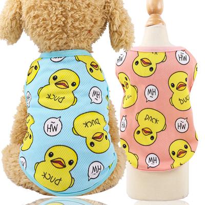 Sommer Haustier Hund Kleidung Welpen Hund Katze Weste Hemd Ente Cartoon Haustier Kleidung Chihuahua T-shirt Welpen Weste Yorkshire Terrier