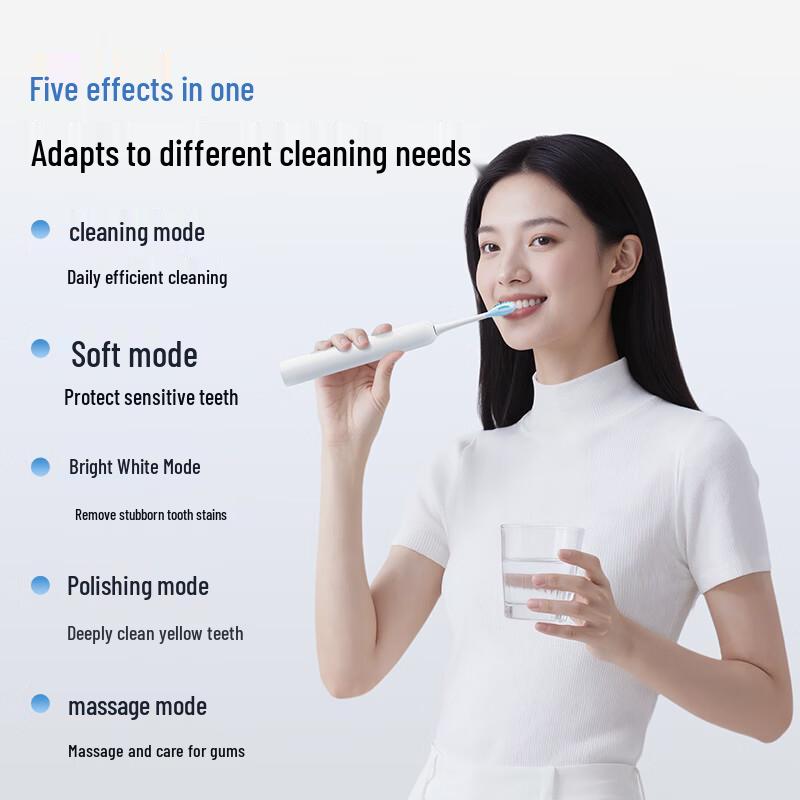 Midea YM3 Sonic Electric Toothbrush, 5 Modes, 180-Day Battery CN plug (adapter included)