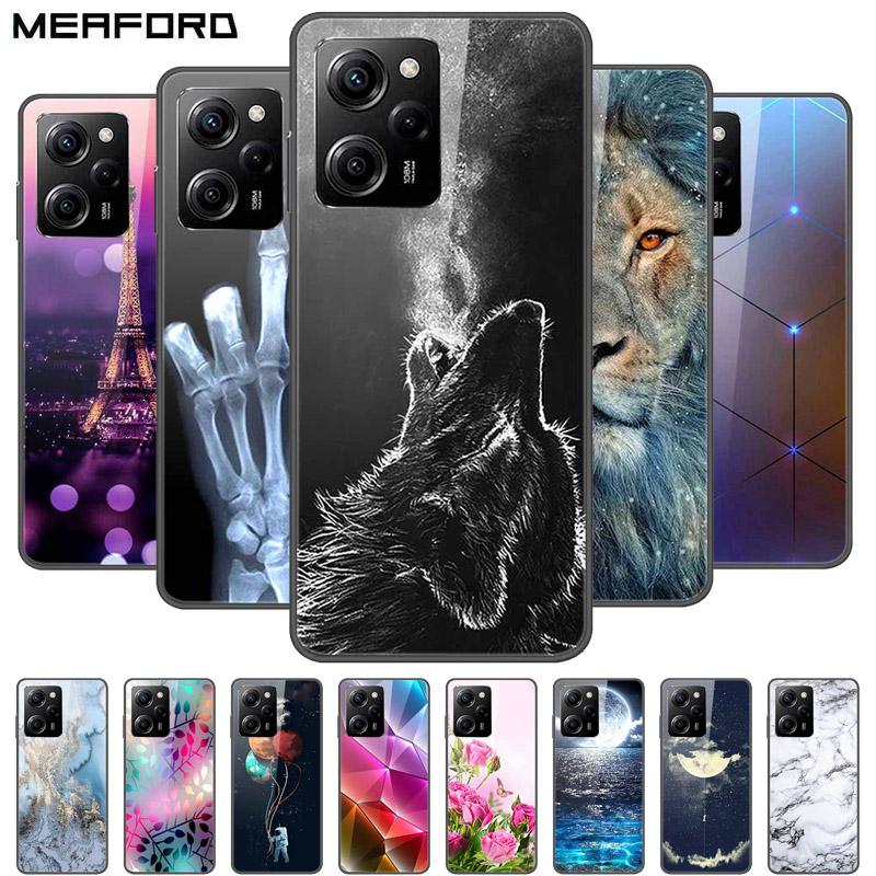 Tempered Glass Case for Xiaomi Poco X5 Pro / PocoX5 Cover Hard Shockproof Cases for Xiaomi Poco X5 5G 6.67'' Funda Coque Case