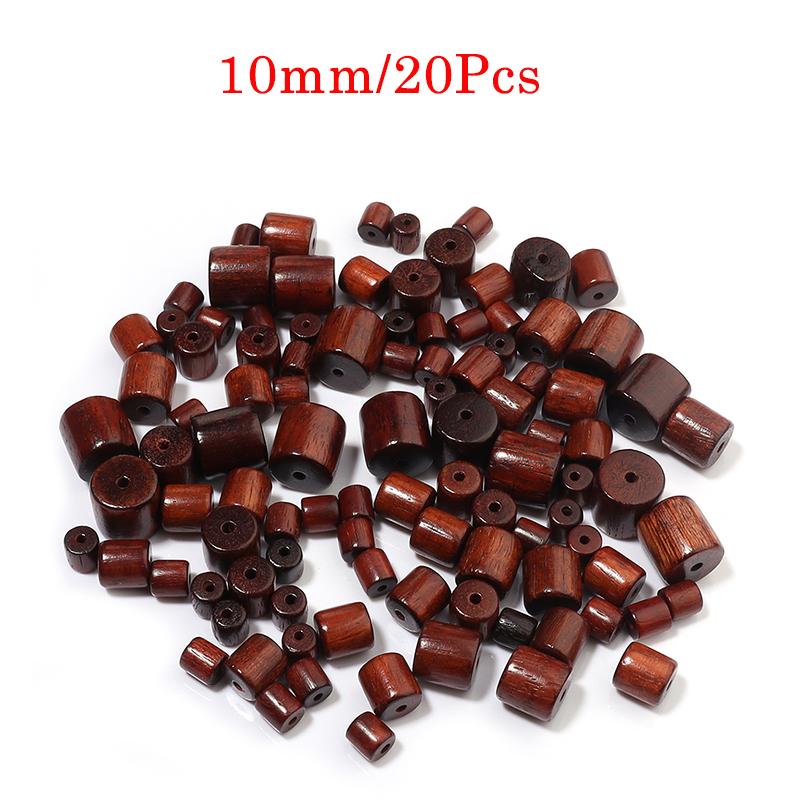 20-100Pcs Natural Cylindrical Wood Beads For Bracelets Making Spacer Round Wooden Beads DIY Handmade Necklace Charm Accessories