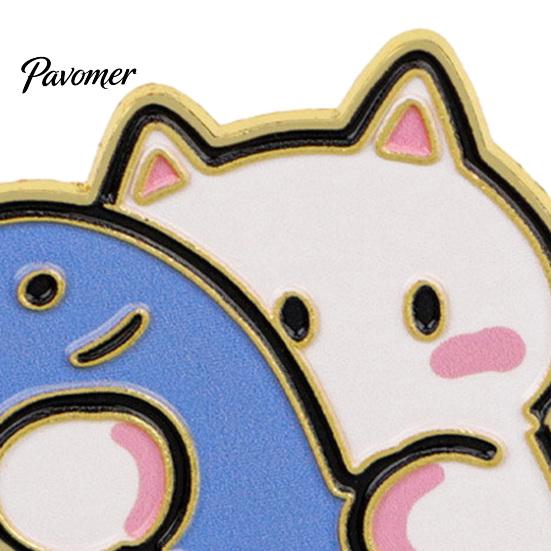 Enamel Badge Pin Holding Fish Cartoon Cat Brooch, Kitten Alloy Pin, Women Animal Jewelry Clothing Accessories for Backpacks Hats Scarves Jackets