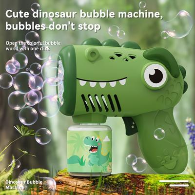 2025 New Automatic Electric Bubble Gun Handheld Bubble Machine Toy Gift  No Battery Needed, 3 Colorful Dinosaur Designs with Cute Expressions,