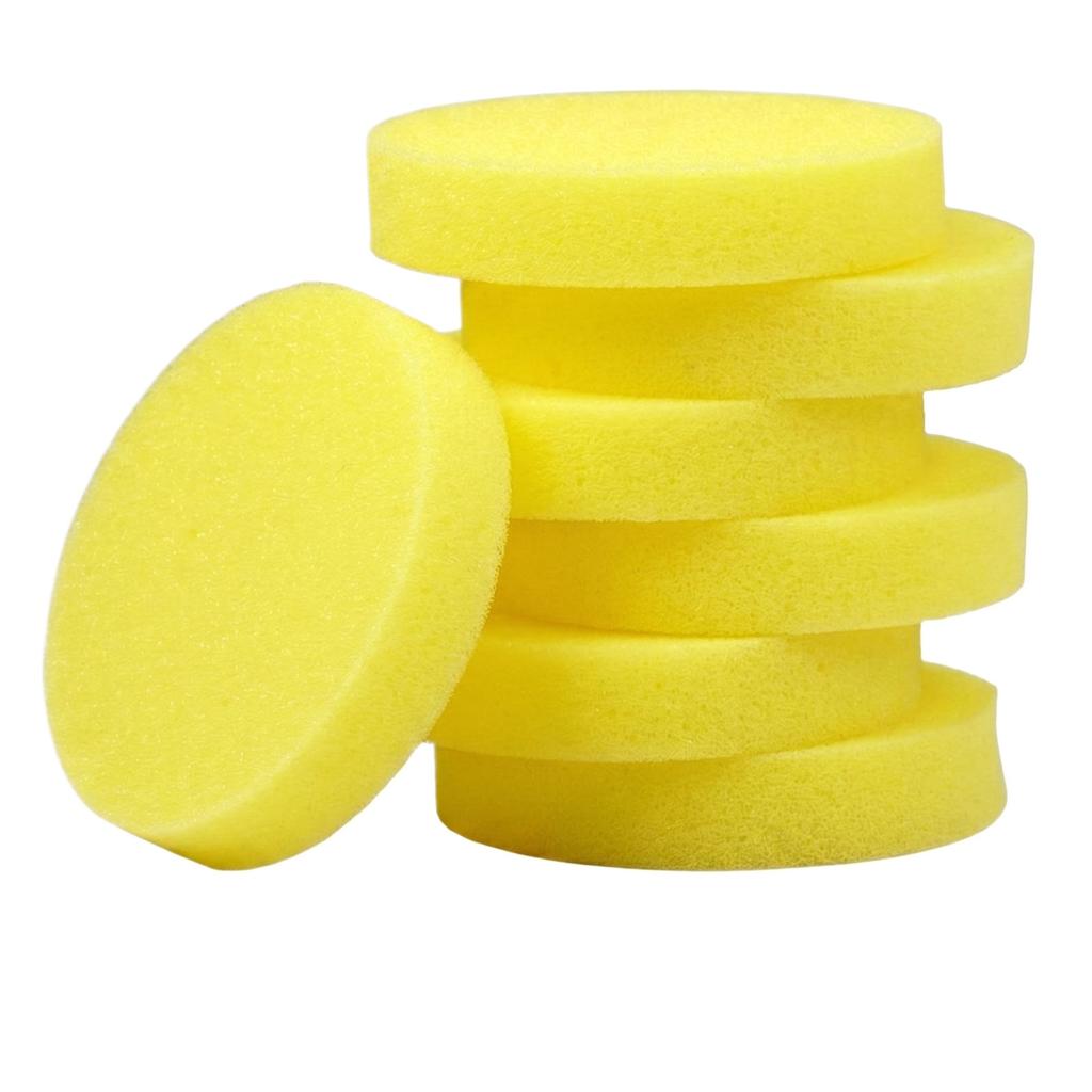 12pc Round Edge-Free Waxing Sponge Pads Car Care Polishing Cleaning Sponges for Automotive Detailing and Maintenance