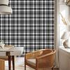 Black and white checkered wallpaper, gray, graphite and light gray, 50x1000