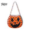 Kids Pumpkin Goodie Bags Halloween Trick‑or‑Treat Tote Bag, Ghost Face Candy Handbag, Party Favor Holders Reusable Bag for Costume Accessory