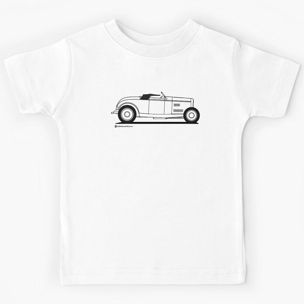32 Roadster Hot Rod Black Kids T-Shirt 120