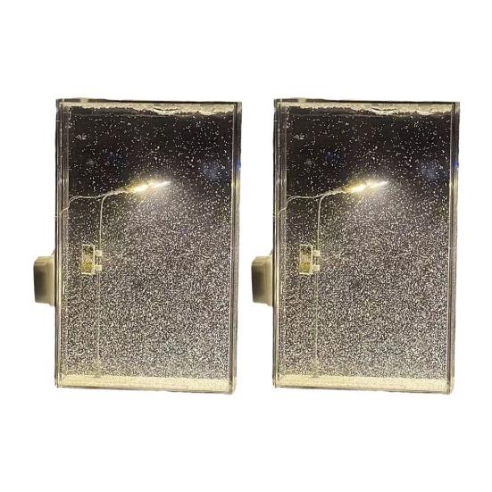 Yousheng 1/2/3 Sets Snowy Night Light DIY Set Christmas Snow Scene Lamp Perfect Emotional Gift Home Office Decoration