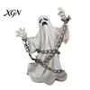 Creative Holiday Collection Figurines Halloween Ghost Figurine, Resin Miniature Chain Ghost, Face-Palm Pumpkin Craft Ornaments for Collections
