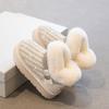 Girls Rhinestone Decor Fleece Lined Plush Collar Thick Sole Winter Snow Boots