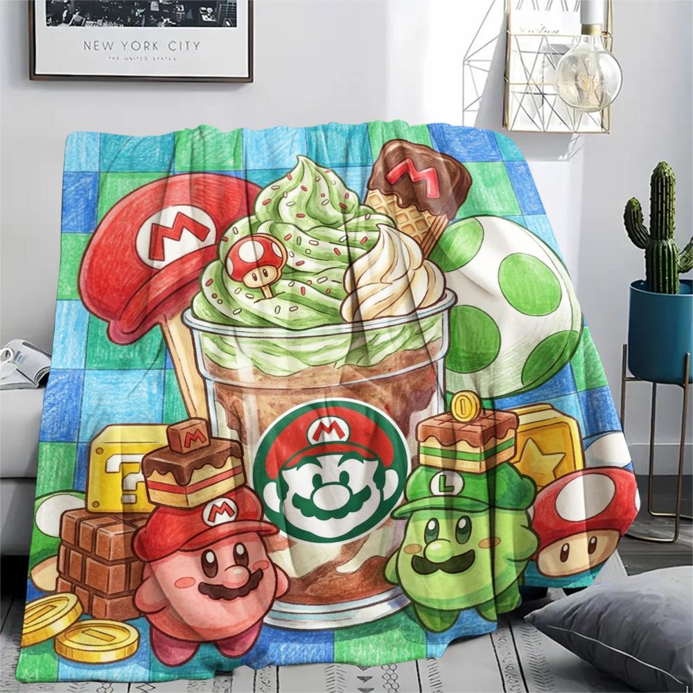 

Super Mario Print Flannel Blanket, Ultra Soft High Quality All Seasons Warm Throw, Home Decor Cozy Blanket, Perfect Christmas Gift 80cm x 120cm