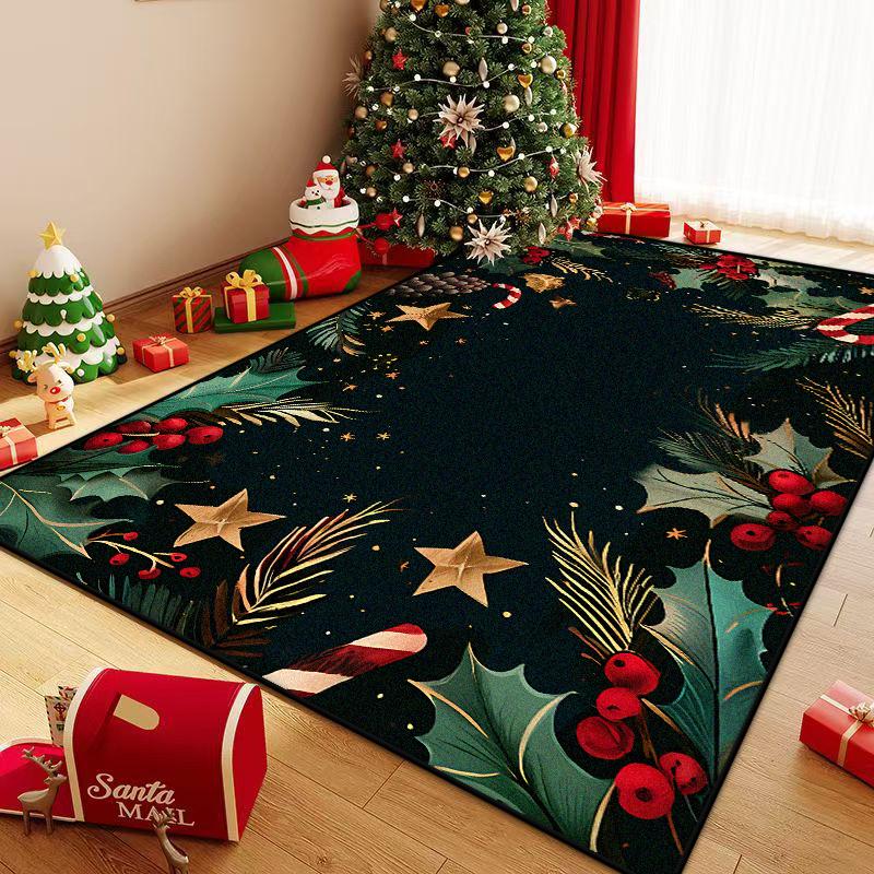 Christmas Modern CARPET FOR LIVE ROOM Luxury Home Decoration Bedroom Large Area Rugs Washable Antiskid Lounge Floor Mats Bedside