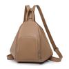 Women's Multifunctional Shoulder Bag Commuter Business Backpack Solid Color Crossbody Bag