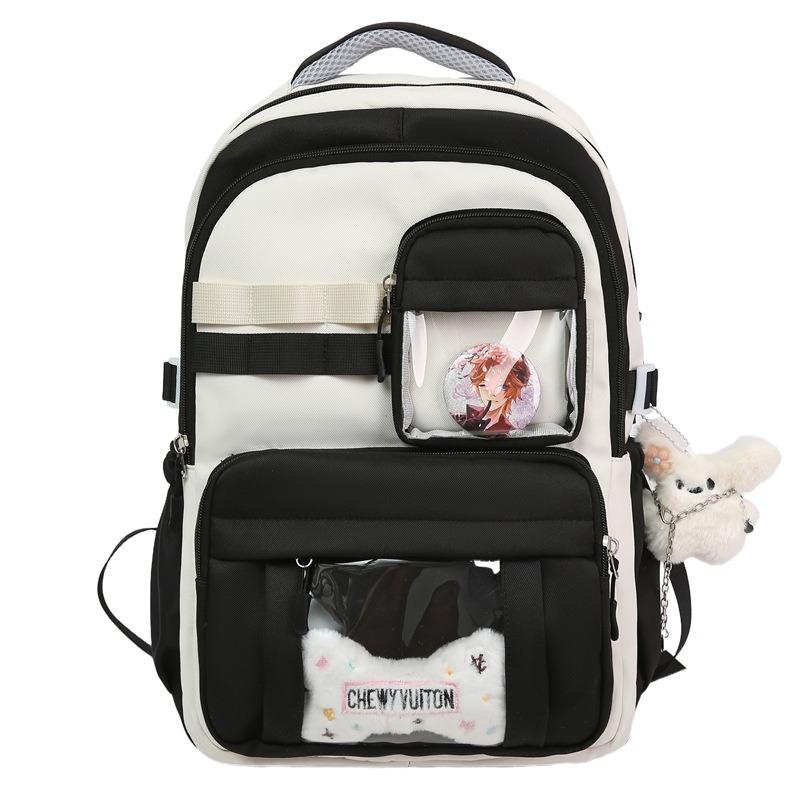 The new schoolbag is high-value, fresh and sweet, and a lightweight and large-capacity backpack for junior high school students.