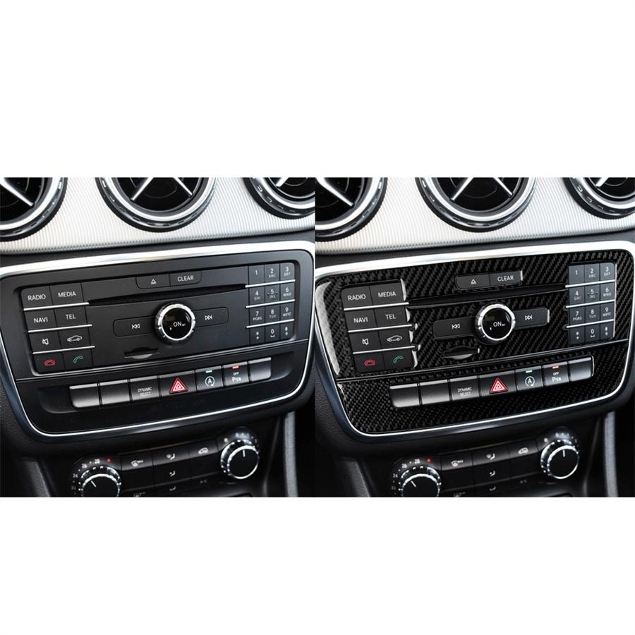 Central Control CD Panel Trim Carbon Fiber For Mercedes Benz GLA CLA 180 200 250