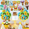 Birthday Cartoon Decorations Party Favors New Anime Figure Birthday Decorations Cute Ballons Plates Cups Tablecloth Accessories
