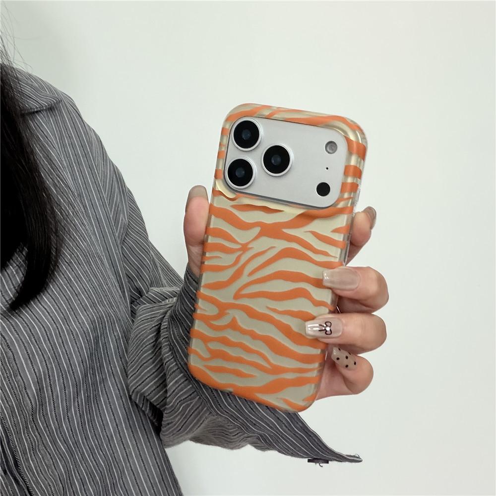 Khaki Zebra Muster iPhone 17 Pro Hülle: Sturzsicher, Hochwertiges Gefühl, Kompatibel mit iPhone 14/13/16PM