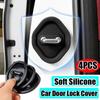 Car Door Damping Cushion Universal Silicone Thickened Waterproof Anti-collision Absorber Protective Cover for Auto Lock Buckle