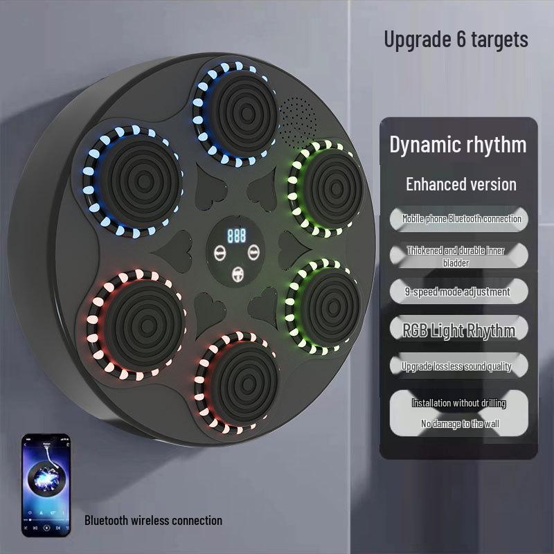 Home Fitness Smart Boxing Wall with Bluetooth Music Trainer
