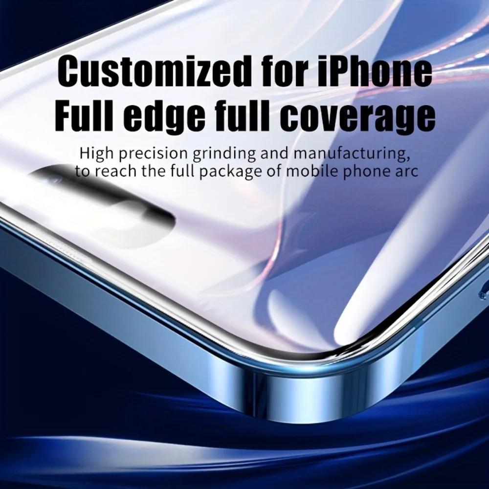3Pcs Full Cover Tempered Glass For iPhone 17 16 14 15 Pro Max 13 12 Mini Screen Protector For iPhone 16e 15 14 Plus 13 12 11 Pro