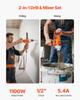 Drill Mixer, 12.7mm Corded Electric Drill Mixer Set, 0-850RPM 3.2A Mixing Drills, Mixing Drills Machine with D-Handle for Drilling & Blending,