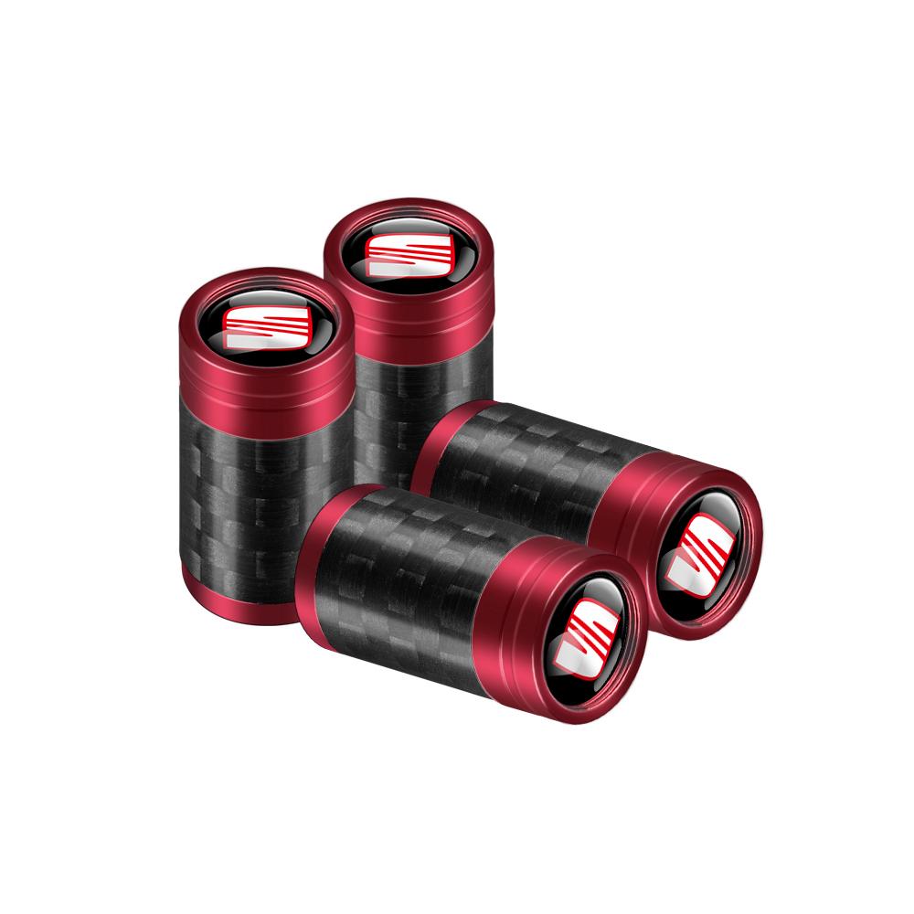 4Pcs Car Accessories Wheel Tire Valve Caps Stem Cover Badge For Seat Ateca Formentor Cupra Ateca Ibiza Leon FR Cordoba E-Racer uio321