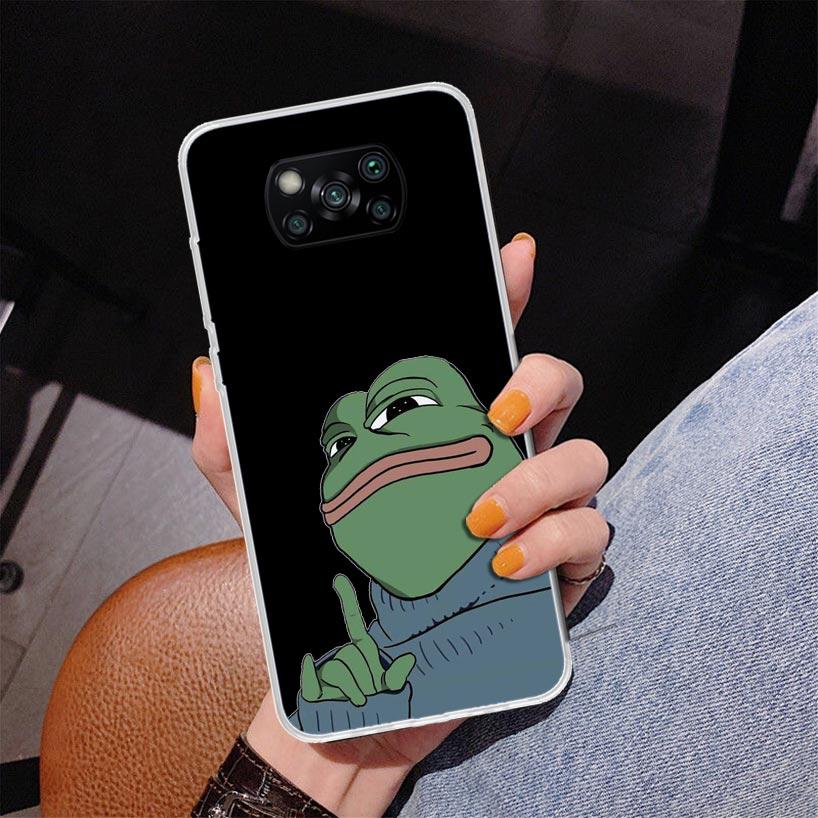 Cute Frogs Party Sad Pepe Phone Case For Xiaomi Poco X7 X6 X5 Pro F7 Ultra Redmi 15C 15 13C 13 12C 12 10 10A 10C 9 9A 9C 9T Cove