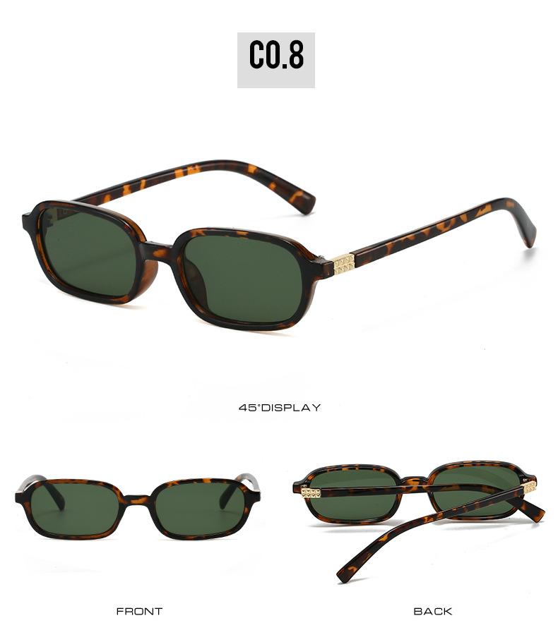 New Vintage Sunglasses Men Women Trendy Eyewear High Quality Rectangle Sun Glasses UV400 Shades Eyepiece Small Square Glasses