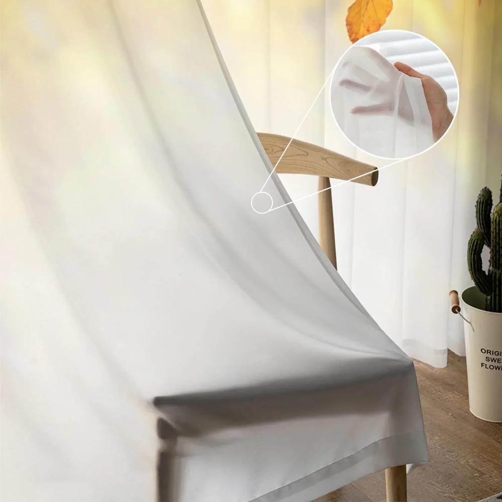 Herbst Ahornblätter Bäume Textur Tüll Fenstervorhänge Wohnzimmer Organza Transparent Voile Vorhang Schlafzimmer Küche Heimdeko Drapierung