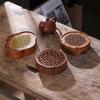 Walnut Zisha Teapot Mat: Small Water Storage Tray for Japanese Tea Brewing
