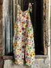 2025 Summer Retro Print Wide-Leg Women's Jumpsuit