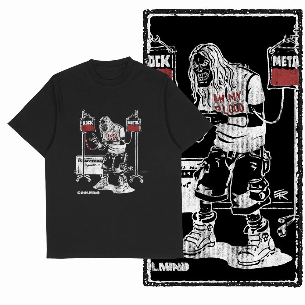 Hot Classic Gothic Style North American Gray Wolf Graphic Print T-shirt Men Women Streetwear Y2K Harajuku Loose Casual Oversized Top Summer New Tee