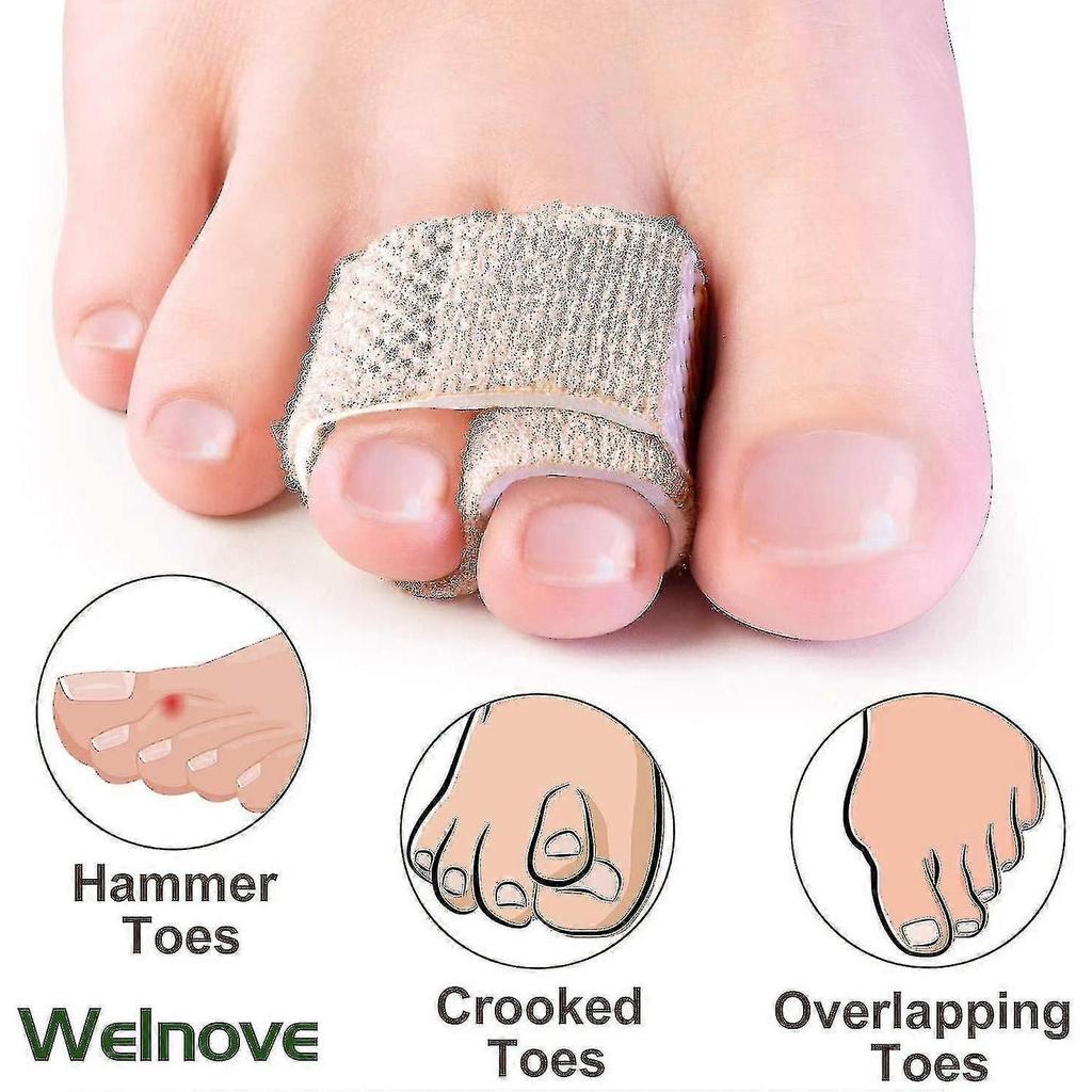 6-pack of hammer toe straighteners for straightening hammer toes, broken toes, crooked toes and overlapping toes [jkw]