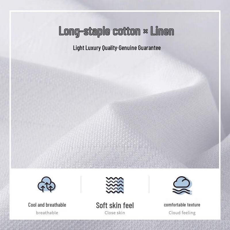 MONTAGUT Men's Breathable Tencel Linen Polo Shirt 3006
