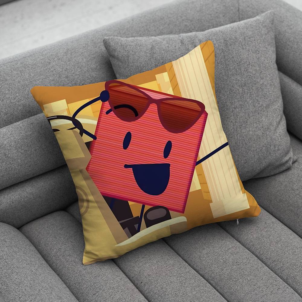 BFDI Battle for Dream Island Pillow Case For Home Bedroom Car Office Decoration Living Room Sofa Cushion Cover Suitable