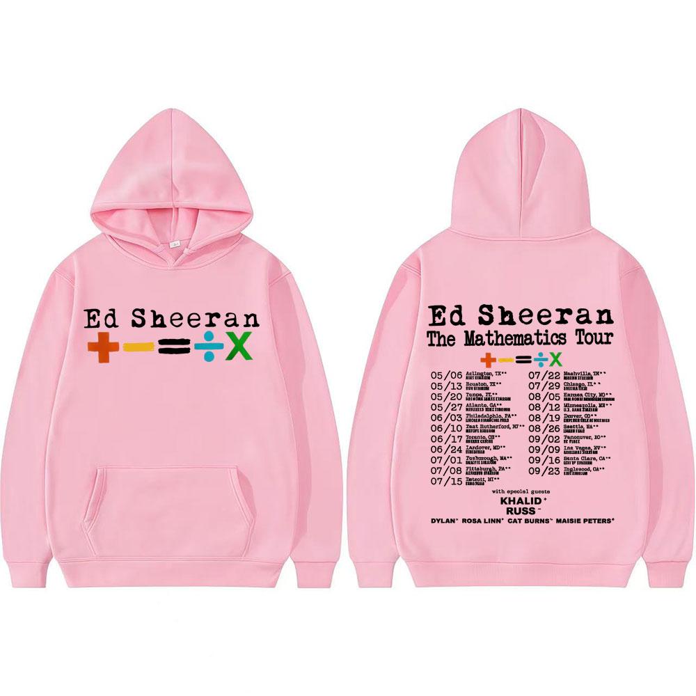 Ed Sheeran Mathematics Tour Hoodie Graphic Men Vintage 90s Hip Hop High Quality Hoodie Long Sleeve Loose Hoodie