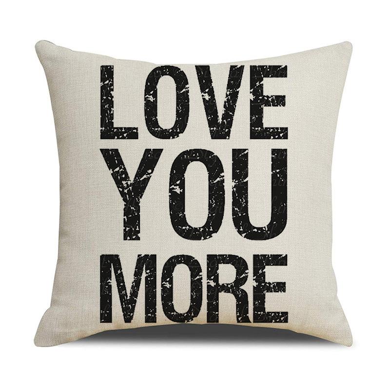 Simple Letter Series Throw Pillow Covers With Digital Printing Of Short Plush Fabric Car-Shaped Sofa Cushion Office Home Decor