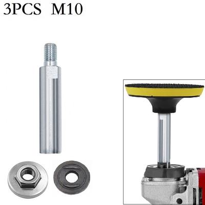3 stücke Winkel Grinder Verlängerung Pleuel 65mm M10 Gewinde Welle Polierer Schloss