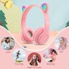 Bluetooth Cat Ear Bluetooth Earphones Luminous Over Ear Earphones  Ear Headset