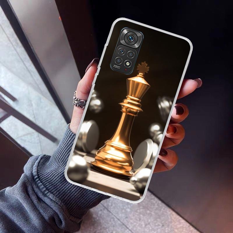 Wettkampf-Schachspiel Handyhülle Für Xiaomi Redmi Note 10 11 12 13 14 15 Pro Plus 11S 12S 14S 11T 11E 10S Weiche TPU-Rückseite R