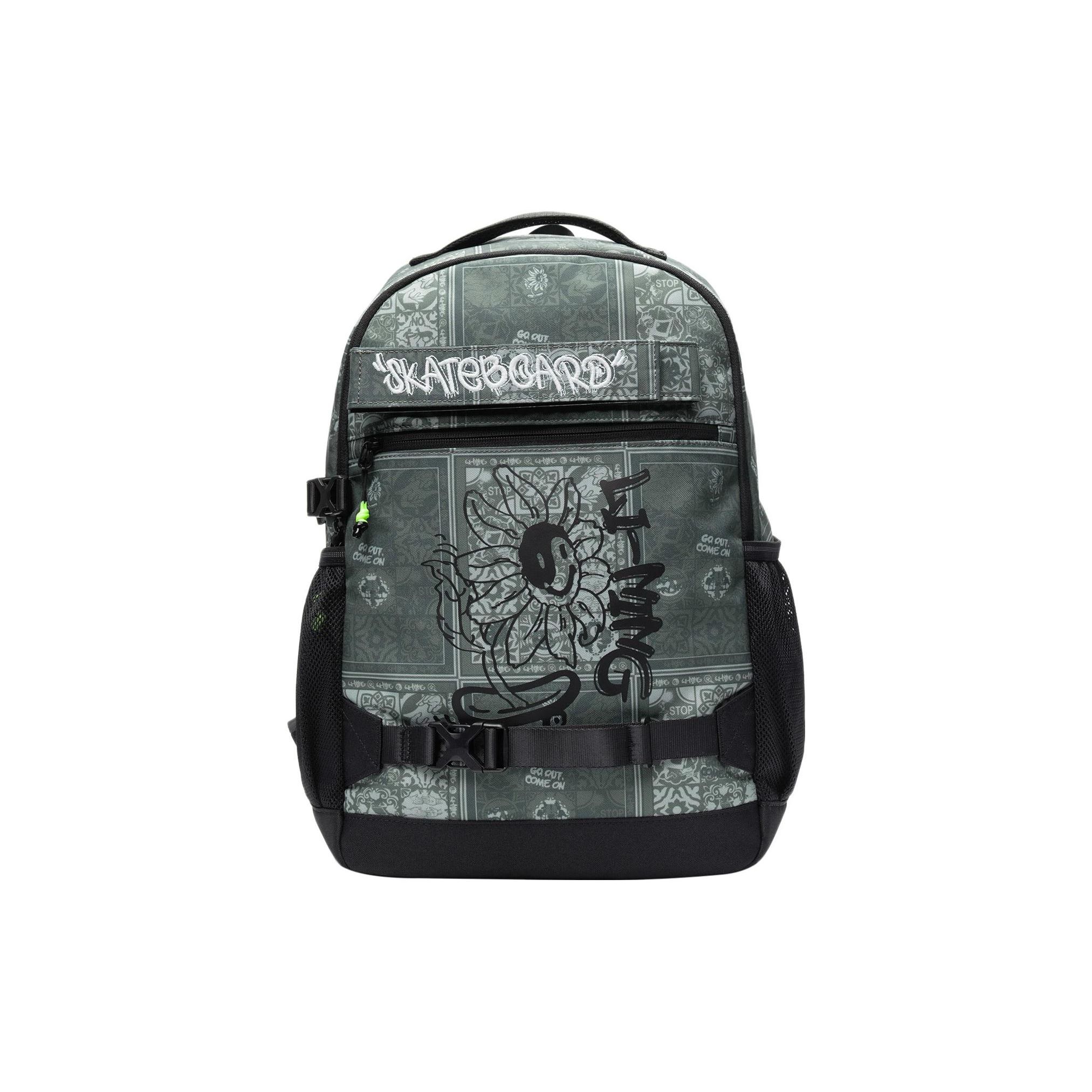 Li Ning Kids Reflective Glow Sports Casual Backpack Kids Backpack Black YBST017-1 Black