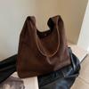 Elegant Fall Suede Shoulder Bag For Women Retro Large Tote Bag Ideal For Commuting And Daily Outfits
