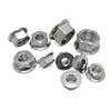 Titanium Alloy TC4 Hex Flange Nut with Washer, Anti-Slip, Anti-Loosening, Corrosion Resistant, High Strength M6 M8 M10.